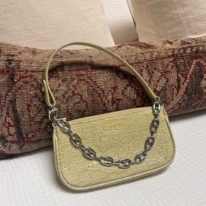 By Far Mini Rachel Embossed Croc